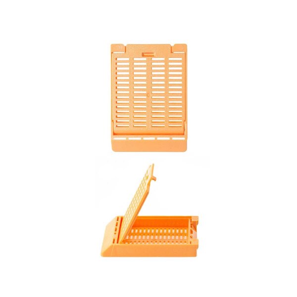 Hinged Tissue Cassette, peach